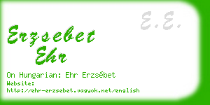 erzsebet ehr business card